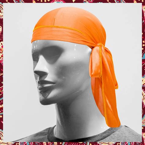 Orange satin durag